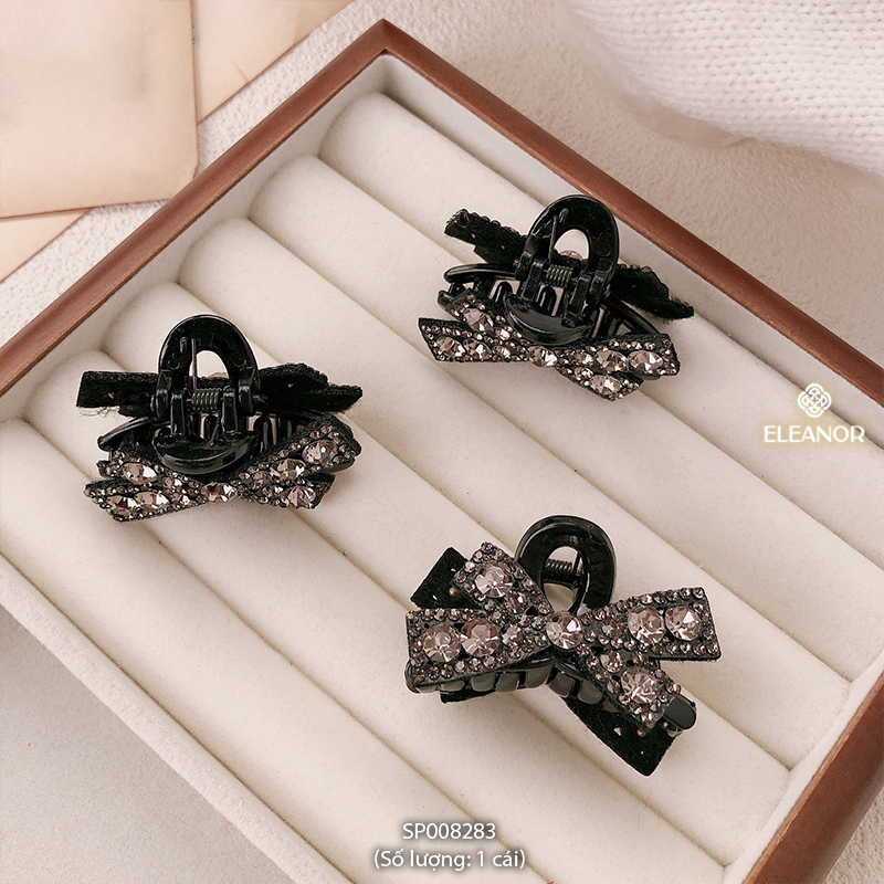 Set kẹp tóc nữ càng cua Eleanor Accessories đính đá lấp lánh kẹp tóc nơ tiểu thư phụ kiện tóc 8283