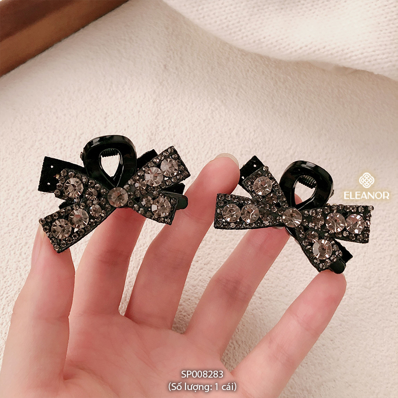 Set kẹp tóc nữ càng cua Eleanor Accessories đính đá lấp lánh kẹp tóc nơ tiểu thư phụ kiện tóc 8283