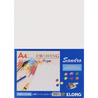 KLONG - Giấy vẽ A4 / A3 Trắng Tự Nhiên (Kem) 20 Tờ/ Túi 100/76; MS: 703; 704 ♥ Mindmap, Tranh Kỷ Niệm Học Sinh Sinh Viên