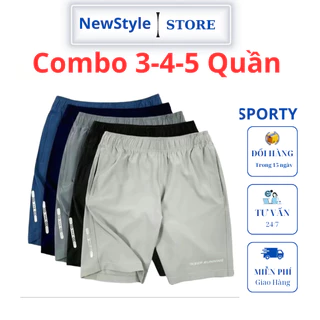Combo 3-4-5 Quần Đùi Nam Quần Keepruning Thể Thao Nam Sports Chất Liệu Gió Siêu Mát Mềm Mịn Co Dãn Cạp Chun.