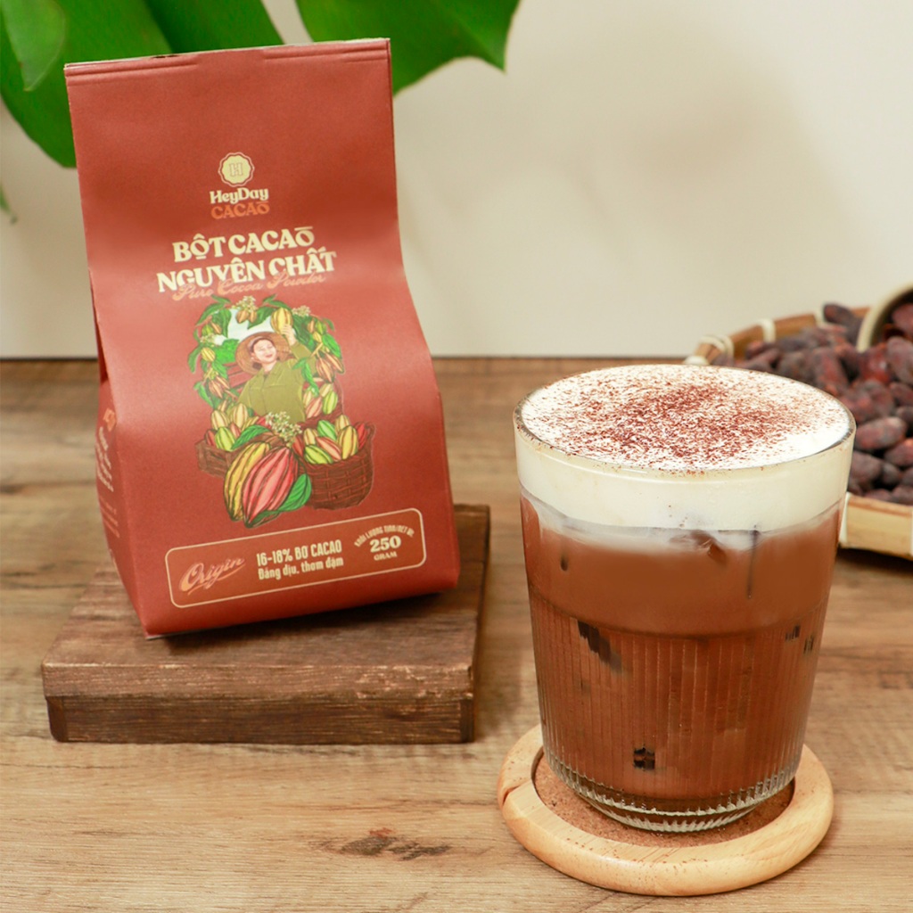Ảnh Túi 500g Bột cacao nguyên chất Việt Nam 100% không đường Heyday - Dòng Origin thượng hạng 3