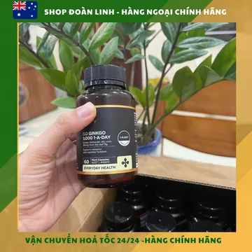 Viên uống Bổ não 9000mg của Úc, Hàng chuẩn Úc đi air, Bổ não hàm lượng cao GO Healthy Ginkgo 9000mg