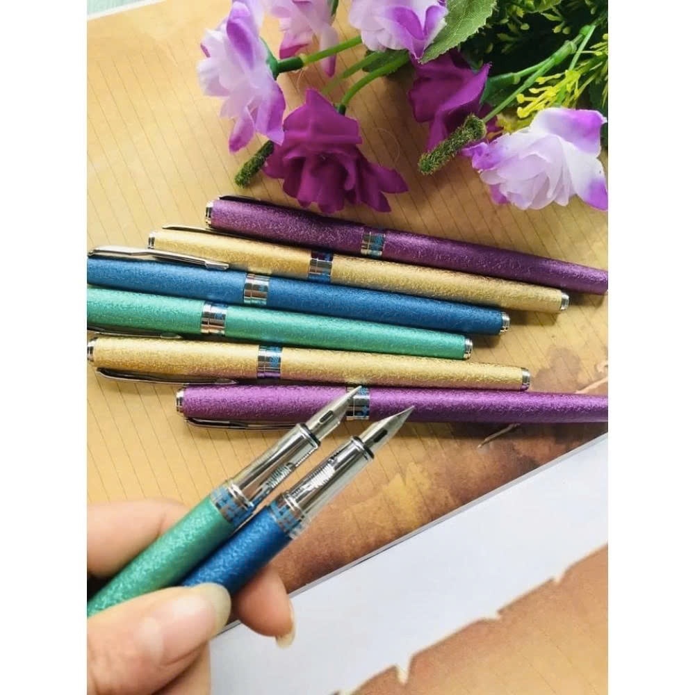 [TẶNG 10 ỐNG  MỰC] Bút Máy Thanh Đậm Luyện Viết Chữ Đẹp, Ngòi Lá Tre Tách Đôi Calligraphy 005.