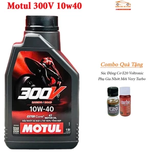 Dầu Nhớt Motul 300V 10W40 Tổng Hợp Ester Hàng Việt Nam Tặng Súc Động Cơ Và Phụ Gia Nhớt Mới