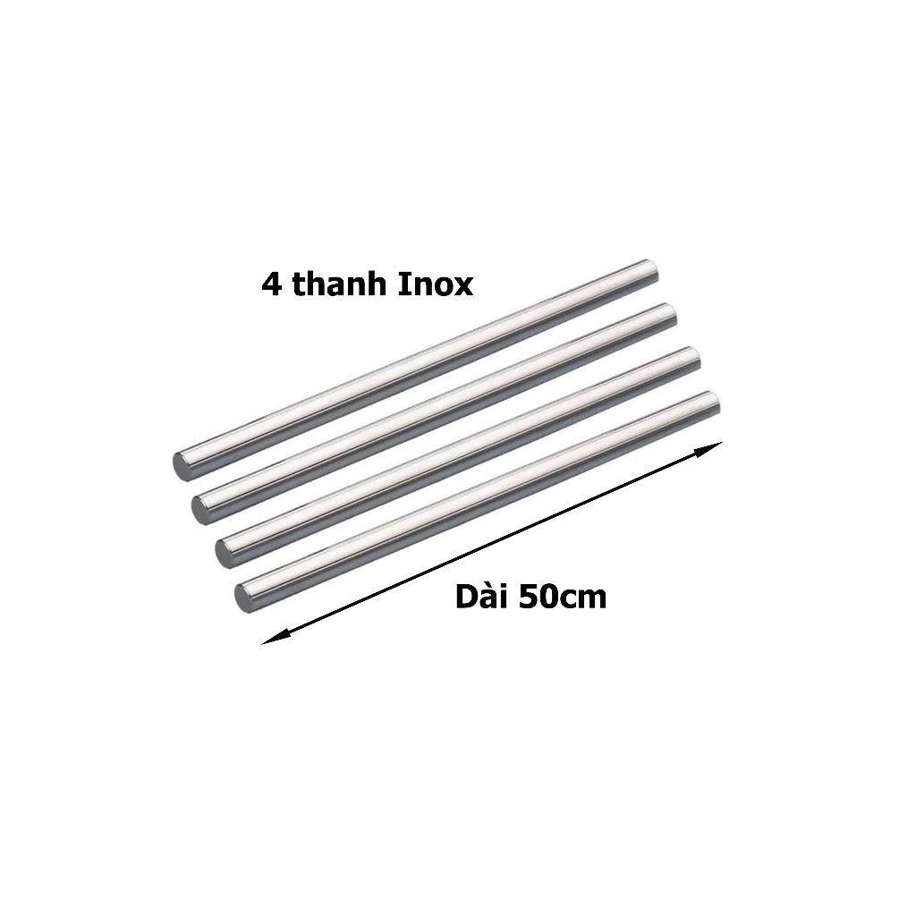 Trục Inox 304 đặc số lượng 4 thanh mỗi thanh dài 50cm đường kính 1mm 1 ...