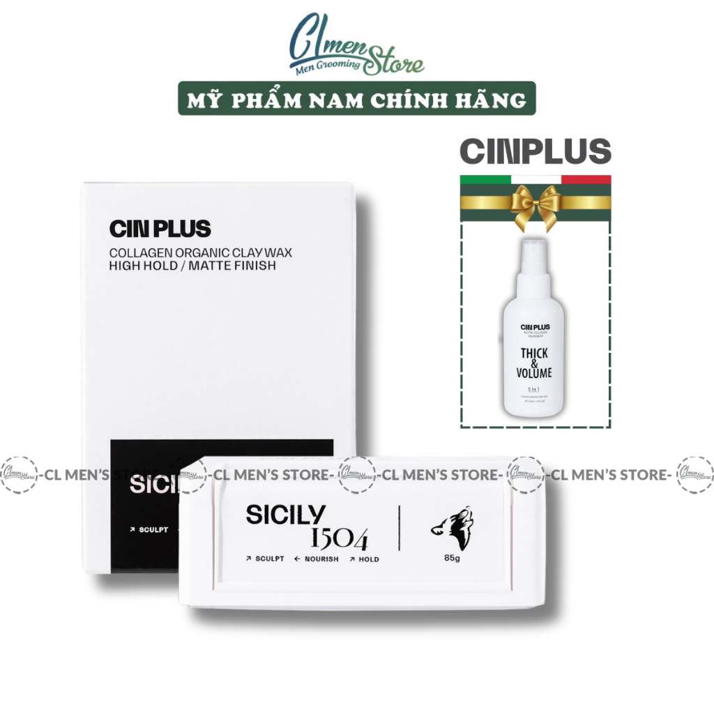 Sáp Vuốt Tóc CIN PLUS CLAY WAX SICILY 1504 - 30g & 85g | Shopee Việt Nam