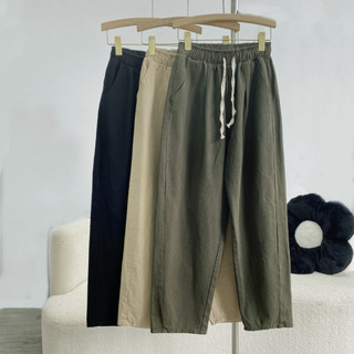 Quần baggy bigsize nữ Nhỏ Clothing lưng thun chất kaki dáng dài chuẩn form mặc xinh xắn trẻ trung 50-93kg Q521