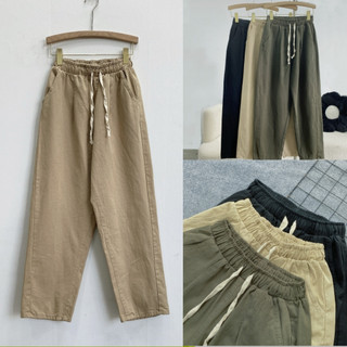 Quần baggy bigsize nữ Nhỏ Clothing lưng thun chất kaki dáng dài chuẩn form mặc xinh xắn trẻ trung 50-93kg Q521