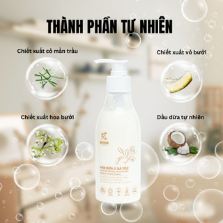 [COMBO 3 CHAI] Men Dừa Ủ Xả Tóc Konus Mềm Mượt Tự Nhiên Ngăn Xơ Rối & Chẻ Ngọn 250ml