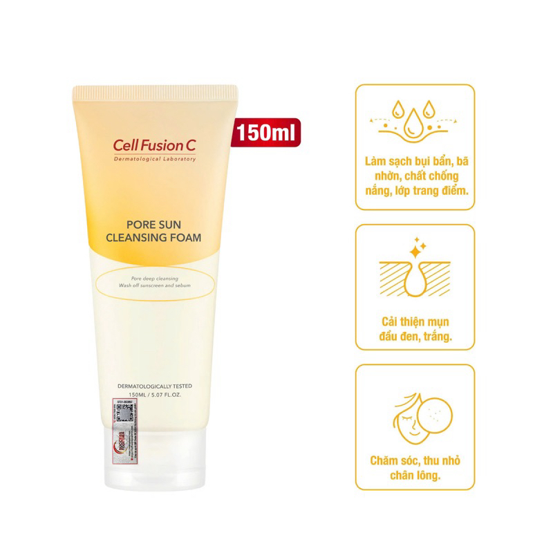 Ảnh Sữa Rửa Mặt 5 trong 1 Cell Fusion C Pore Sun Cleansing Foam 150ML 1