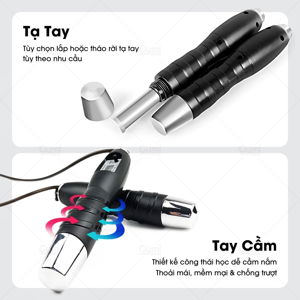Dây nhảy thể lực đàn hồi kèm tạ đếm số , hỗ trợ luyện tập thể dục, thể thao tiện lợi tại nhà - DN02