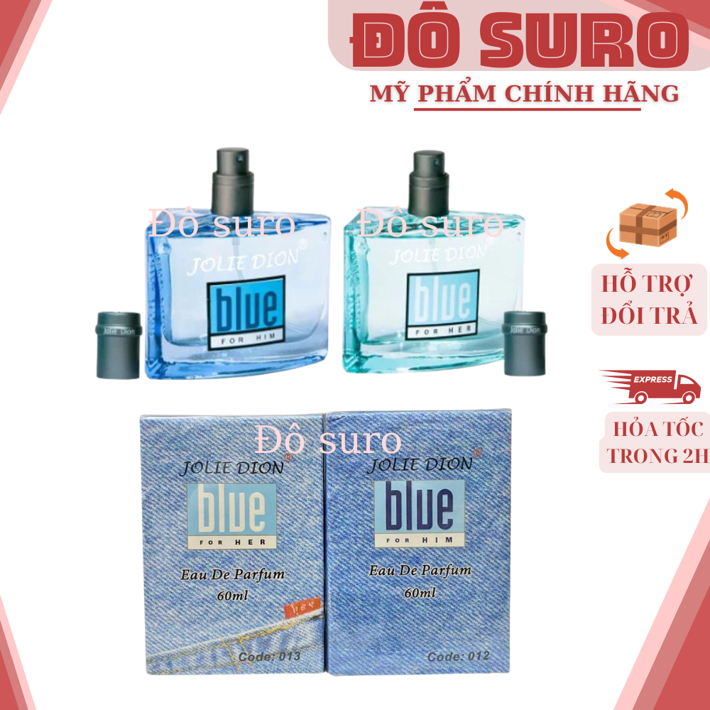 Nước hoa nam và nữ Jolie Dion Blue For Him & Blue For Her 60ml