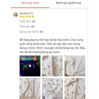 Bộ quần áo tay dài sơ sinh bé gái Bunny chất cotton Hàn cho bé 3-10kg