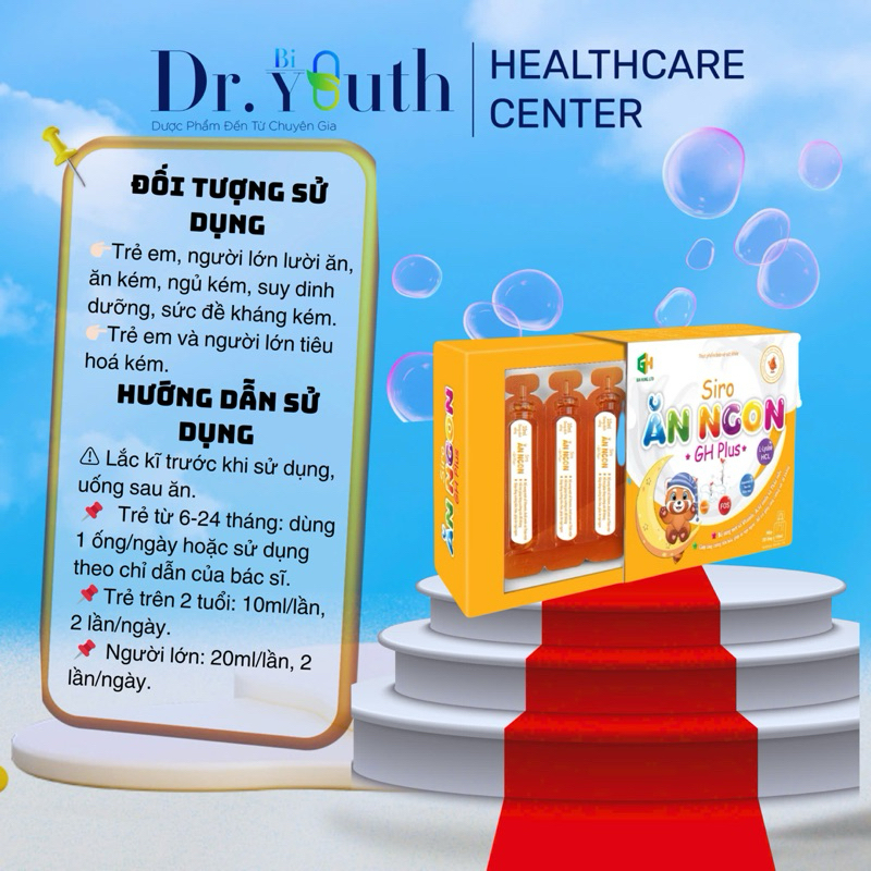 Siro Ăn Ngon GH Plus Giảm Biếng Ăn Mệt Mỏi Bổ Sung Vitamin Hỗ Trợ Tiêu Hoá Tăng Đề Kháng giúp Bé cao lớn khỏe mạnh 🏋