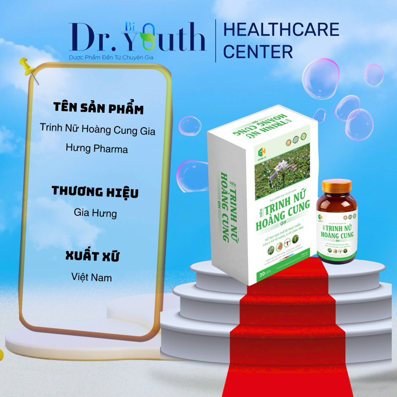 Viên Uống Trinh Nữ Hoàng Cung Gia Hưng Pharma, Hỗ Trợ U Xơ Tử Cung, U Nang Buồng Trứng, U Tuyến Vú 30 Viên