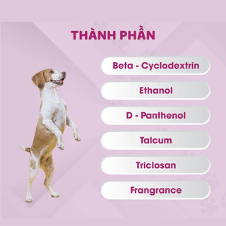 Bọt tắm khô Dry Shampoo M-pets cho chó mèo mùi hương dịu nhẹ khử khuẩn 200g vn pet shop