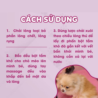 Bọt tắm khô Dry Shampoo M-pets cho chó mèo mùi hương dịu nhẹ khử khuẩn 200g vn pet shop