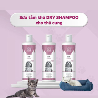 Bọt tắm khô Dry Shampoo M-pets cho chó mèo mùi hương dịu nhẹ khử khuẩn 200g vn pet shop