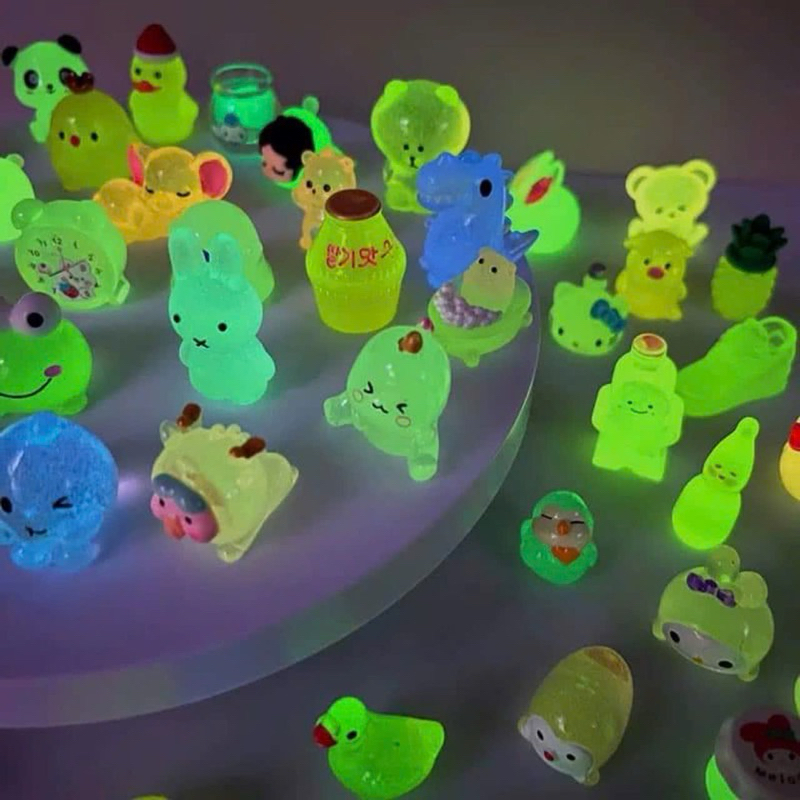 Combo 50 Túi charm phát sáng Blindbag, túi charm DẠ QUANG túi mù, quà tặng học sinh