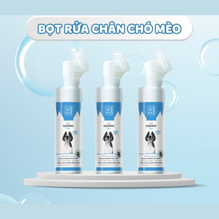 Bọt nước rửa chân chó mèo  Paw Cleaning Foam M-pets không cần rửa lại bằng nước chai 150ml vn pet