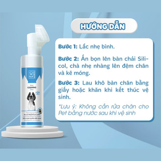 Bọt nước rửa chân chó mèo  Paw Cleaning Foam M-pets không cần rửa lại bằng nước chai 150ml vn pet