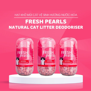 Hạt Khử Mùi Cát Vệ Sinh Hương Nước Hoa Fresh Pearis Natural Cat liter Deodoriser Floral 450ml M-pets