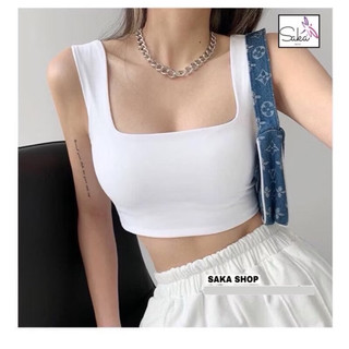 Áo croptop nữ thun kiểu chữ u thun bozip chính phẩm ôm sát cơ thể trắng đen