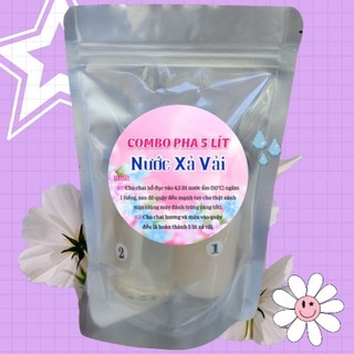 Sét pha xả vải 5 lít (80g hương) và 10 lit ( 120g hương)tại nhà,(tặng kèm xịt thơm quần áo khi mua từ 2 sét)