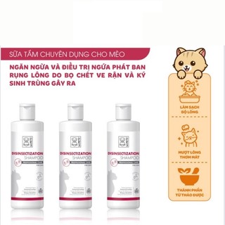 Sữa tắm chuyên dụng chó mèo Disinsectization Shampoo M-pets trị ngứa phát ban rụng lông chai 250ml