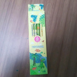 Set 6 Bút Chì Gỗ Chuốt HB Cao Cấp Kèm Hộp Quà Cho Bé Hoạt Hình Người Nhện/ Xe/ Khủng Long