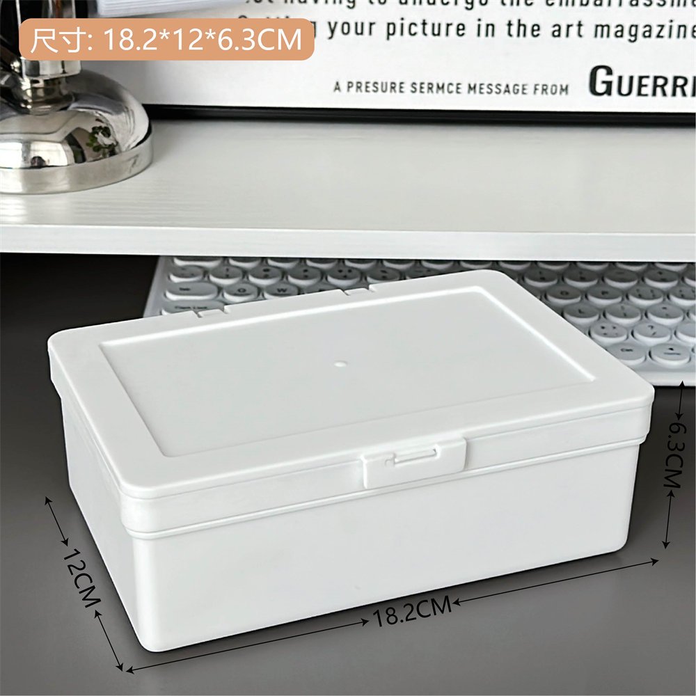 Hộp Bảo Quản, Giá Đỡ Hình Chống Bụi Màu Trắng, Flip Cover Nhựa Chụp Ảnh Hộp Đựng Trang Sức Son Môi