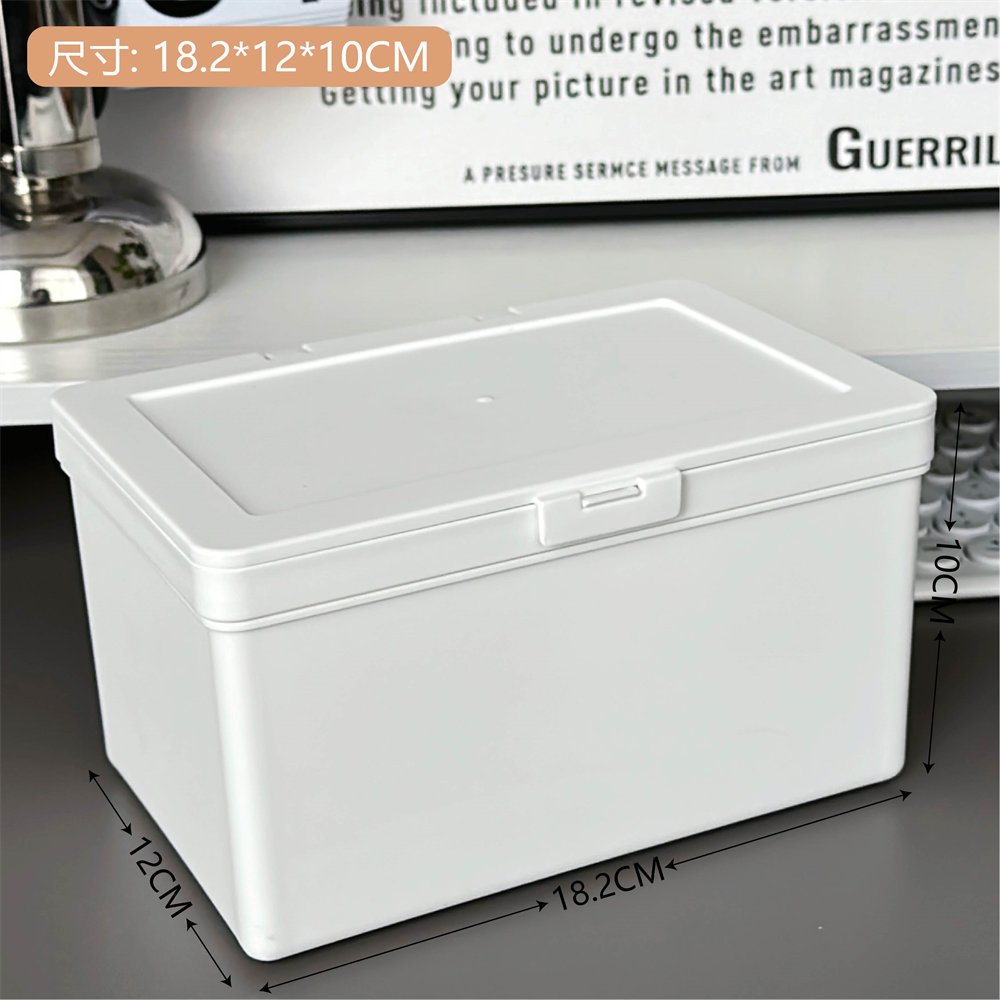 Hộp Bảo Quản, Giá Đỡ Hình Chống Bụi Màu Trắng, Flip Cover Nhựa Chụp Ảnh Hộp Đựng Trang Sức Son Môi