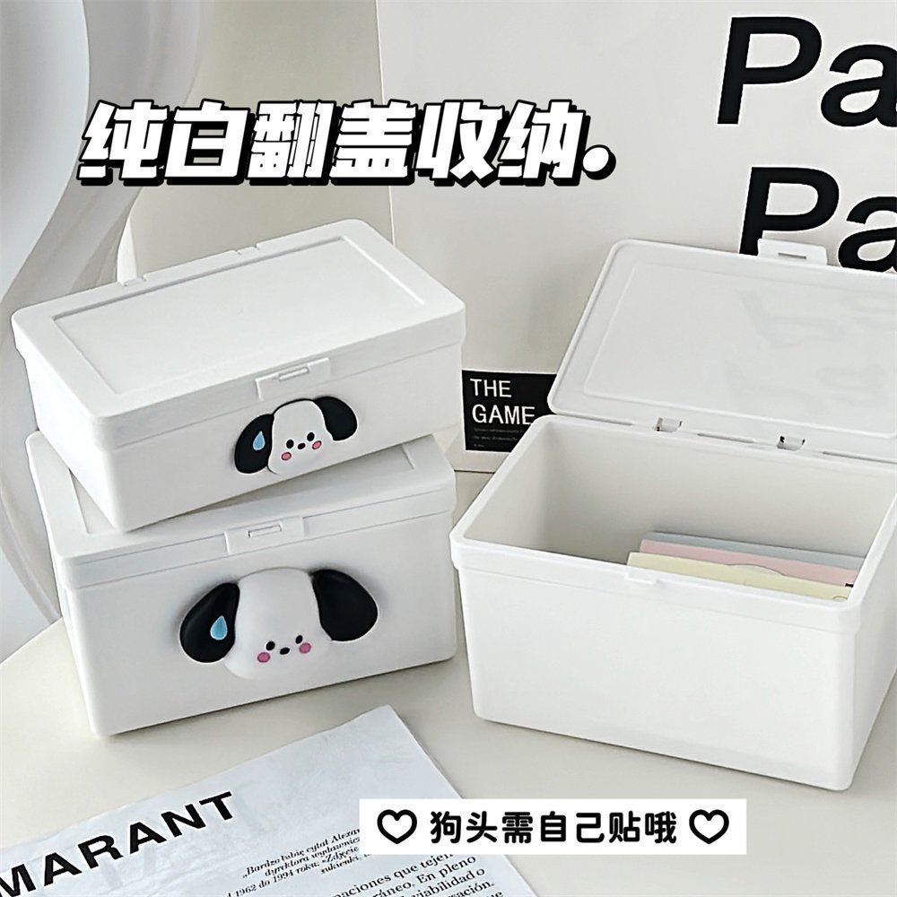 Hộp Bảo Quản, Giá Đỡ Hình Chống Bụi Màu Trắng, Flip Cover Nhựa Chụp Ảnh Hộp Đựng Trang Sức Son Môi
