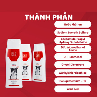 Sữa tắm gội dưỡng lông dành riêng cho Chó hoặc Mèo Shampoo M-Pets phục hồi lông mềm mượt chai 250ml