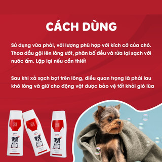 Sữa tắm gội dưỡng lông dành riêng cho Chó hoặc Mèo Shampoo M-Pets phục hồi lông mềm mượt chai 250ml