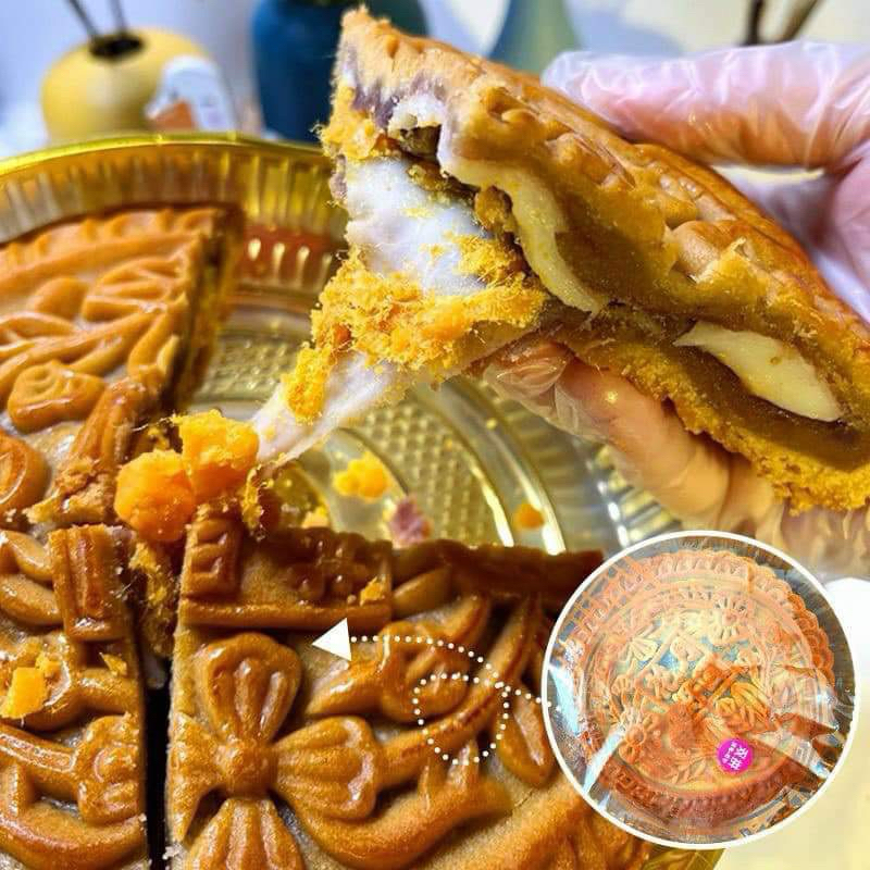 Bánh nướng Đài Bắc khoai môn mochi dẻo ruốc trứng