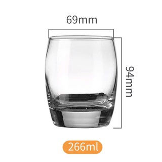 Ly thủy tinh Libbey 266ml, ly trơn dáng bầu phù hợp cho quán cafe, khách sạn, nhà hàng