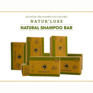 Xà phòng tắm tự nhiên cho chó mèo Natur'Luxe Natural Shampoo Bar M-pets bánh 200g khử mùi mềm lông