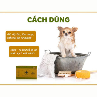 Xà phòng tắm tự nhiên cho chó mèo Natur'Luxe Natural Shampoo Bar M-pets bánh 200g khử mùi mềm lông