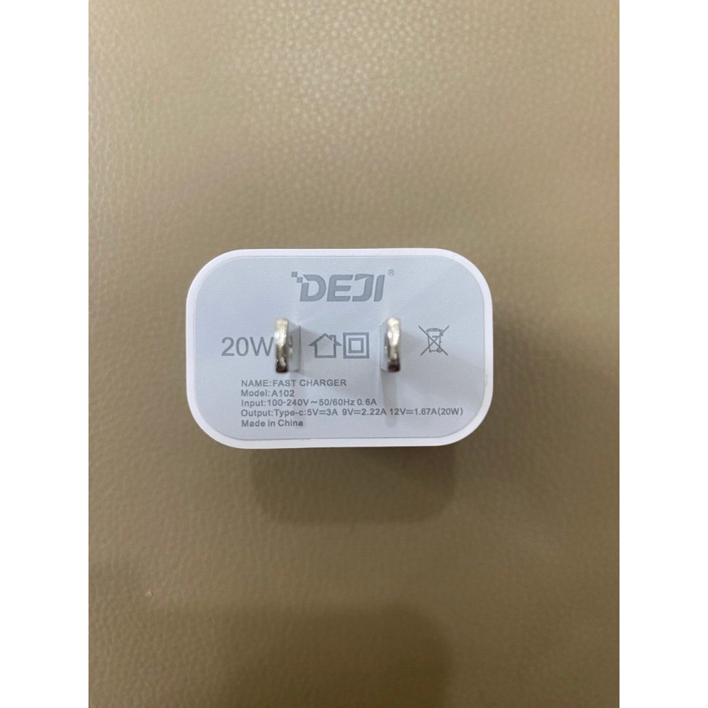 Bộ Sạc Nhanh 20W Deji Chính Hãng Bảo Hành 18 Tháng