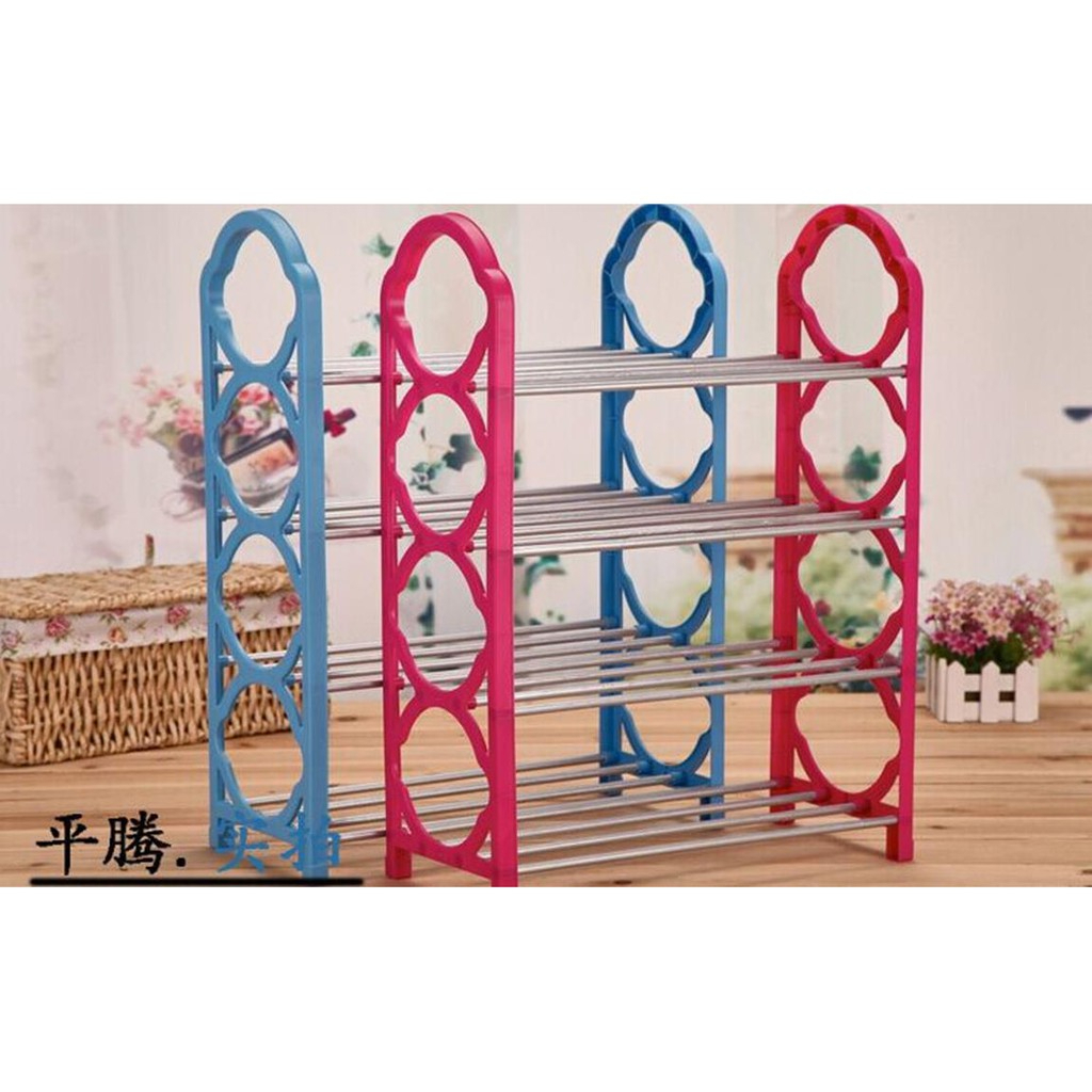 Giá để giày dép 4 tầng nhiều màu chắc chắn (giao màu ngẫu nhiên)