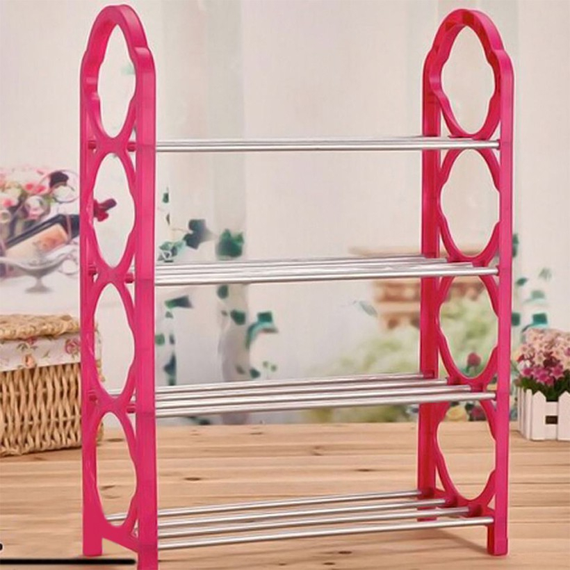 Giá để giày dép 4 tầng nhiều màu chắc chắn (giao màu ngẫu nhiên)