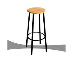 Ghế quầy bar, ban công cao mặt gỗ cao su mới hiện đại cho quán cà phê nhà hàng