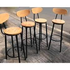 Ghế quầy bar, ban công cao mặt gỗ cao su mới hiện đại cho quán cà phê nhà hàng