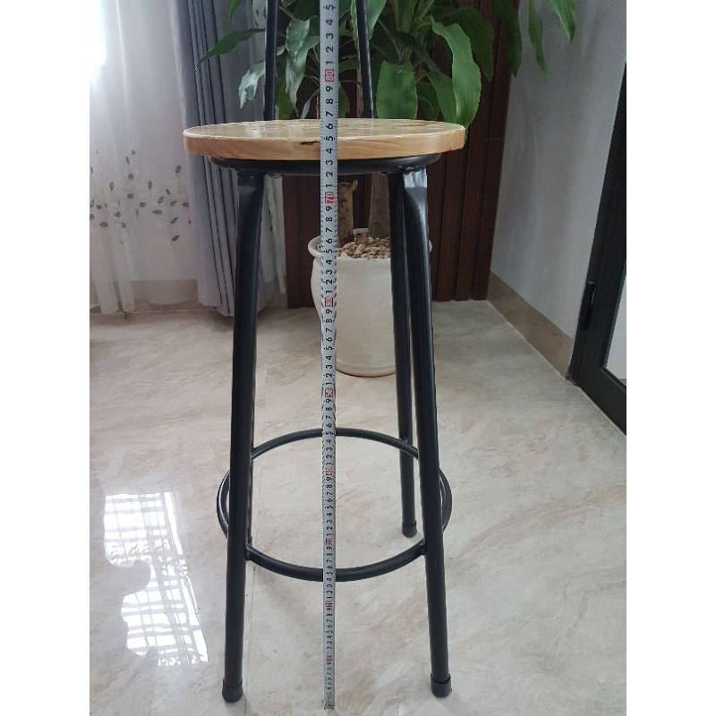 Ghế quầy bar, ban công cao mặt gỗ cao su mới hiện đại cho quán cà phê nhà hàng