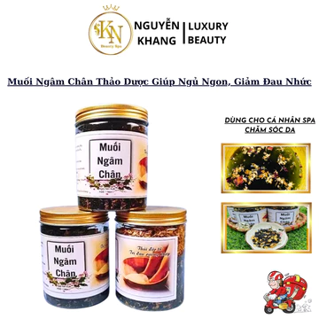 Muối Ngâm Chân Thảo Dược Hũ 500g i Dùng Ngâm Chân Giúp Ngủ Ngon, Lưu Thông Khí Huyết, Giảm Đau Nhức Xương Khớp