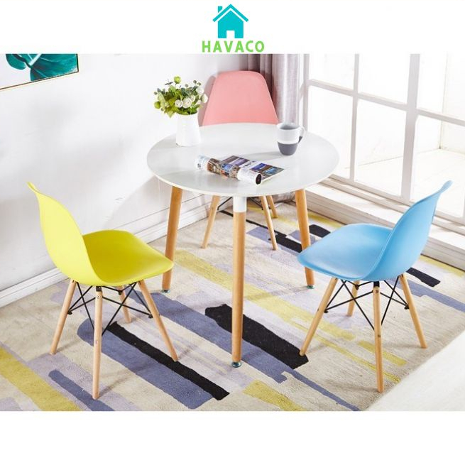 Ghế Làm Việc Chân Gỗ SỒI Dành Cho Phòng Ăn, Phòng Khách, Cafe, Văn Phòng, Học tập