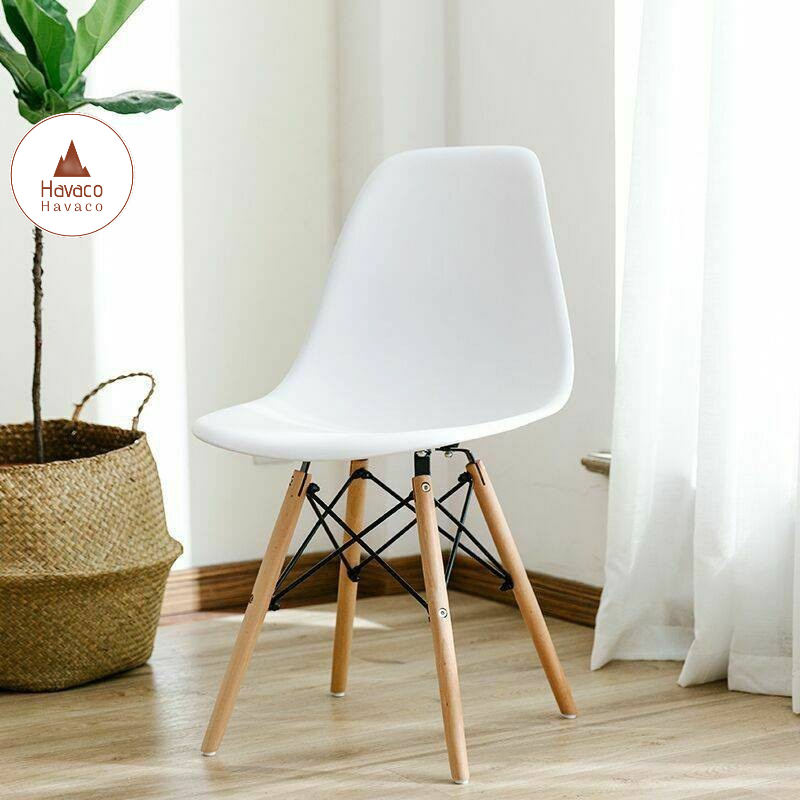 Ghế Làm Việc Chân Gỗ SỒI Dành Cho Phòng Ăn, Phòng Khách, Cafe, Văn Phòng, Học tập