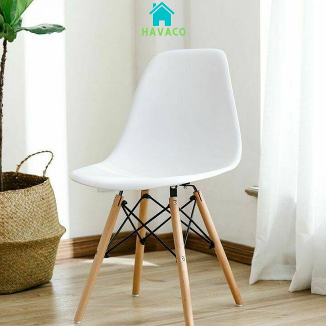 Ghế Làm Việc Chân Gỗ SỒI Dành Cho Phòng Ăn, Phòng Khách, Cafe, Văn Phòng, Học tập