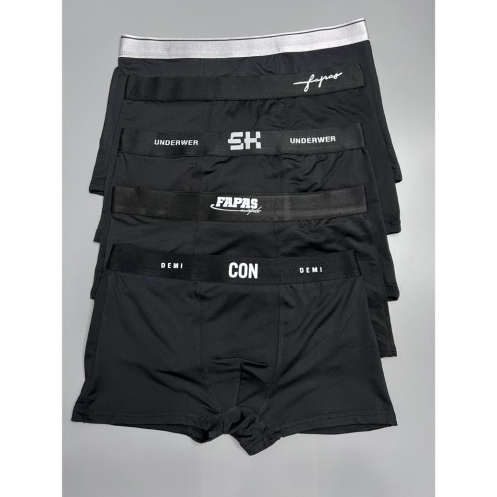 Combo 5 quần sịp đùi nam màu đen mix mã chất thun lạnh co giãn 4 chiều [ Hàng Loại 1 ]